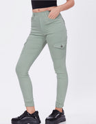 Blum Denim Women's (1612) Pista Skinny Fit High-Waist Cargo/Joggers: Ankle-Length Stretchable Knitted Denim Jeans for Effortless Style