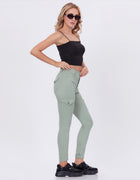 Blum Denim Women's (1612) Pista Skinny Fit High-Waist Cargo/Joggers: Ankle-Length Stretchable Knitted Denim Jeans for Effortless Style