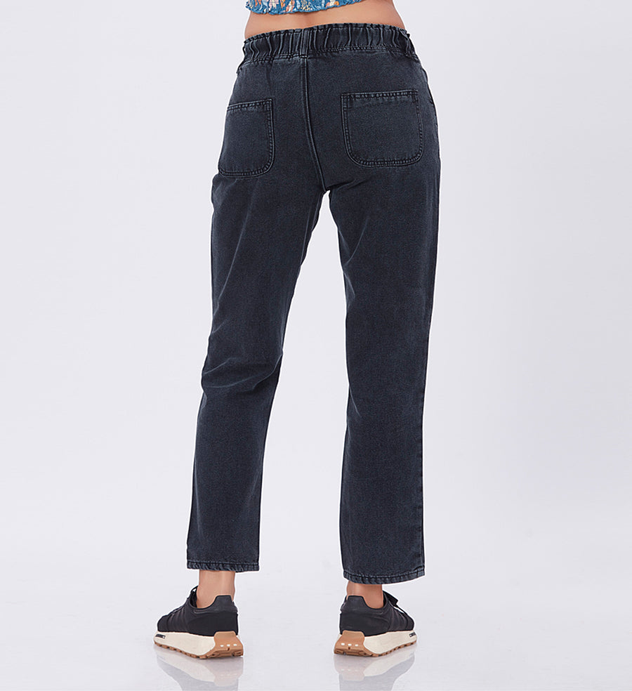 Blum Denim Women's (1608) Blue Mini Straight Fit High Waist: Stretchable Knitted Denim Jeans for Effortless Style