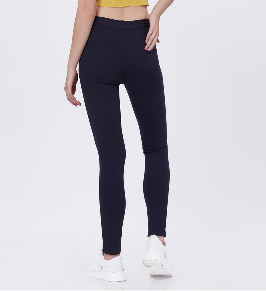 Blum Women's (1783) Blue Four Way Roma Stretchable Formal Trousers: Elevate Your Professional Style