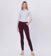 Blum Denim Women's (1003) White Formal Shirt with Shirt Collar, 3/4 Sleeves, in Inbox Fabric