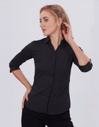 Blum Denim Women's (1003) Multicolor Formal Shirt with Shirt Collar, 3/4 Sleeves, in Inbox Fabric