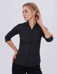 Blum Denim Women's (1003) Multicolor Formal Shirt with Shirt Collar, 3/4 Sleeves, in Inbox Fabric