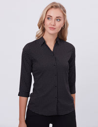 Blum Denim Women's (1003) Multicolor Formal Shirt with Shirt Collar, 3/4 Sleeves, in Inbox Fabric