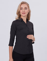 Blum Denim Women's (1003) Multicolor Formal Shirt with Shirt Collar, 3/4 Sleeves, in Inbox Fabric