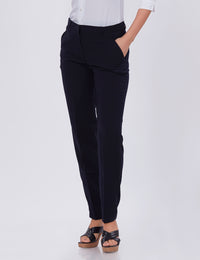 Blum Denim Women's (1301) Black Regular Fit Solid Formal Casual Trousers
