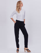 Blum Denim Women's (1301) Black Regular Fit Solid Formal Casual Trousers