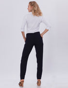Blum Denim Women's (1301) Black Regular Fit Solid Formal Casual Trousers