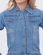 Blum Denim Women's (1600) Stone Ice Non-Stretchable Knitted Denim Jacket: Timeless Style, Modern Comfort