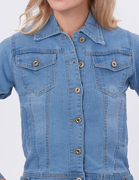 Blum Denim Women's (1600) Stone Ice Non-Stretchable Knitted Denim Jacket: Timeless Style, Modern Comfort
