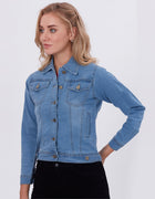Blum Denim Women's (1600) Stone Ice Non-Stretchable Knitted Denim Jacket: Timeless Style, Modern Comfort