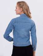 Blum Denim Women's (1600) Stone Ice Non-Stretchable Knitted Denim Jacket: Timeless Style, Modern Comfort