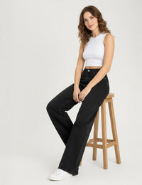 BLUM Women’s Wide Baggy Cotton Denim Jeans -(3796)
